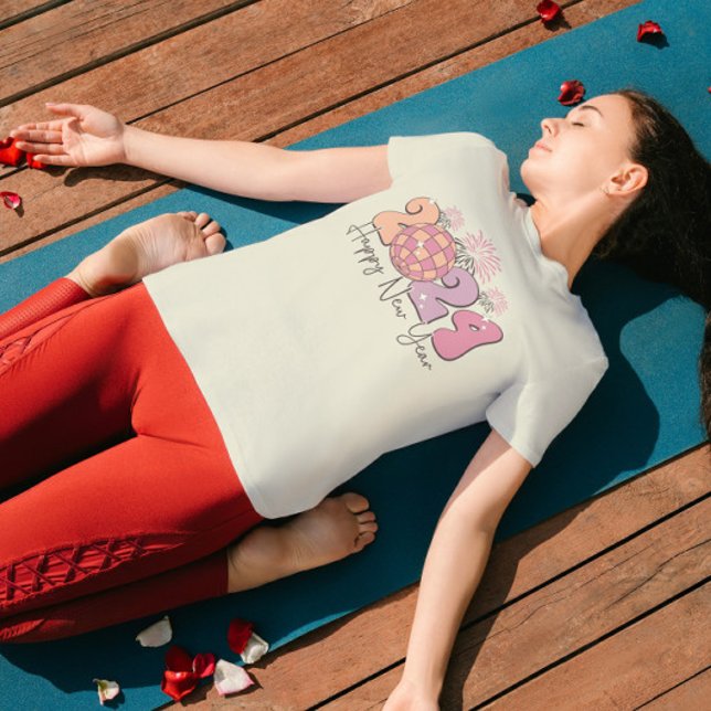 Camiseta tipografia retrógrada do bosque do feliz ano novo (Criador carregado)