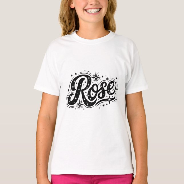 Camiseta Tipografia rosa - Legitimidade Whimsical (Frente)