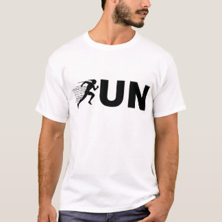 Camiseta Tipografia RUN Desenho de Corrida | Corredor Minim