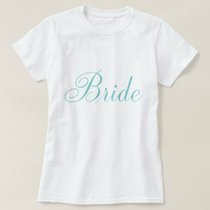 Camiseta Tipografia Script Mint Green "Bride"
