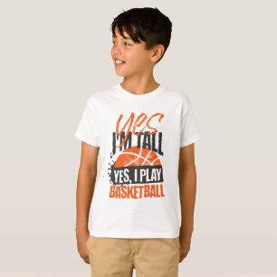 Camiseta Tipografia Sim Eu Jogo Basquete