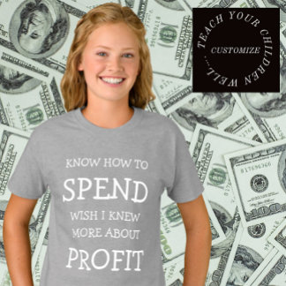 Camiseta Tipografia SPEND/PROFIT T-Shirt Personalizada