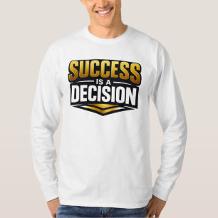 Camiseta Tipografia Success Gold em Preto