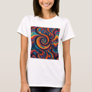 Camiseta Tipografia turva colorida - Design psíquica