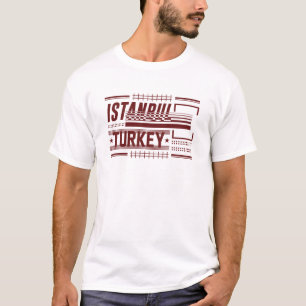 Camiseta Tipografia Urbana Moderna de Istambul Turquia Desi