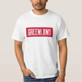 Camiseta Tipografia Vermelha de Nunaat Kalaallit, Gronelând