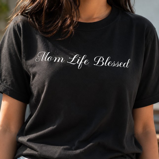 Camiseta Tipografia Vida de Mãe Abençoada (Criador carregado)