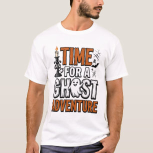 Camiseta Tipografia Vintage de Aventura Fantasma de Hallowe