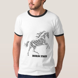 Camiseta Tipográfica Cavalo Selvagem Nascido Livre