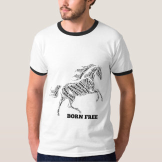 Camiseta Tipográfica Cavalo Selvagem Nascido Livre