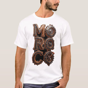 Camiseta Tipográfica de Engrenagens Industriais St