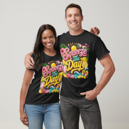 Camiseta Típográfica de Verão Squeeze The Day | Tr