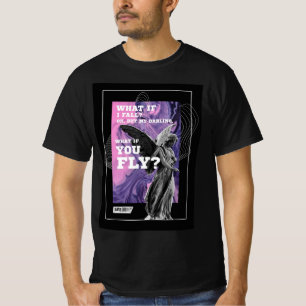 Camiseta Tipográfica Motivacional E Se Você Voar