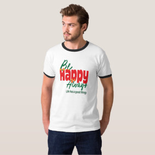 Camiseta Tipográfica Motivacional Life Is Good