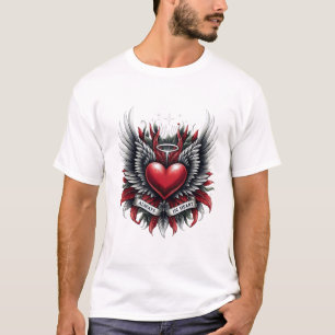 Camiseta Tipográfica Sempre no Coração