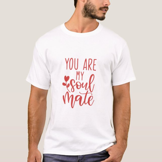 Camiseta Tipográfica Você É Meu Par Perfeito (Frente)