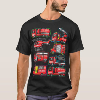 Camiseta Tipos de Caminhões-Fogo