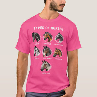Camiseta Tipos de Cavalos Cavalos, Cavalos, Cavalos