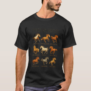 Camiseta Tipos de Cavalos Vintage Retro Raça de Cavalos Cav