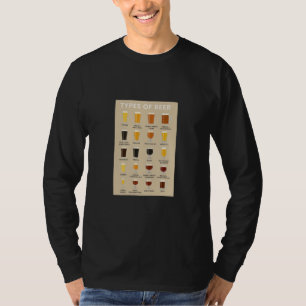 Camiseta Tipos de Cerveja e Guia de Copos