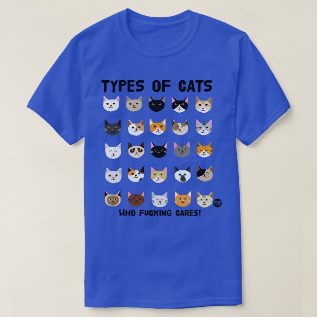 CAMISETA TIPOS DE GATOS (Frente do Design)