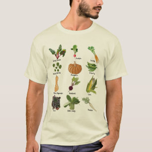 Camiseta Tipos de Legumes de Outono Colheita de Legumes de 