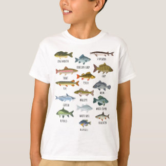 Camiseta Tipos De Pesca De Peixes Águas frescas