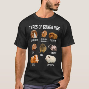 Camiseta Tipos De Porcos-Guiné Para Proprietário De Porcos-