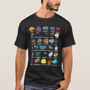 Camiseta Tipos De Rochas Minerais Gemologia Geologia
