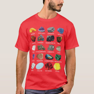 Camiseta Tipos de Rochas Minerais Gemologia Geologia Educaç