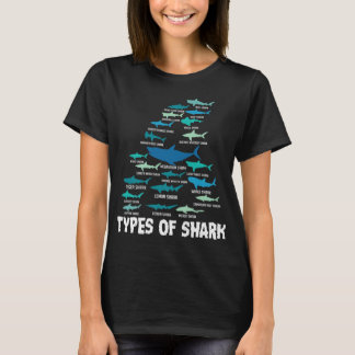 Camiseta Tipos de Tubarão-Excelente Megalodon Tubarão-branc
