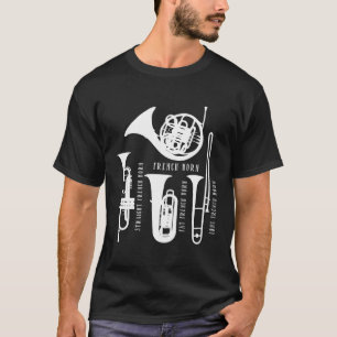 Camiseta Tipos Engraçados De Orquestra Jazz Do Jogador Do C