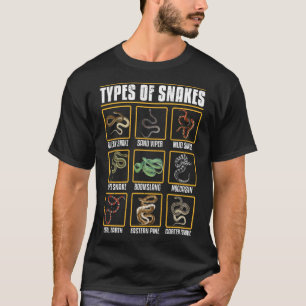 Camiseta Tipos Exóticos De Répteis De Cobra De Animais De C