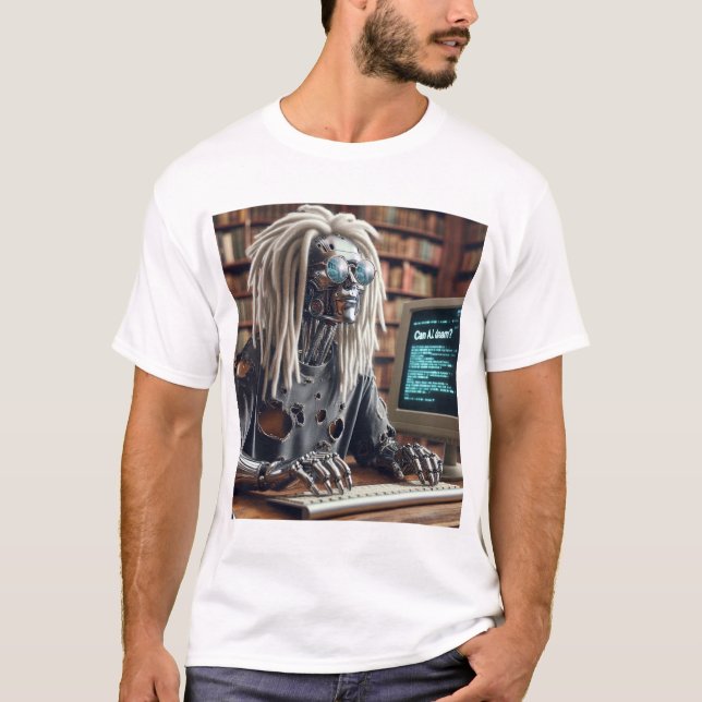 Camiseta Tipos robôs no teclado (Frente)