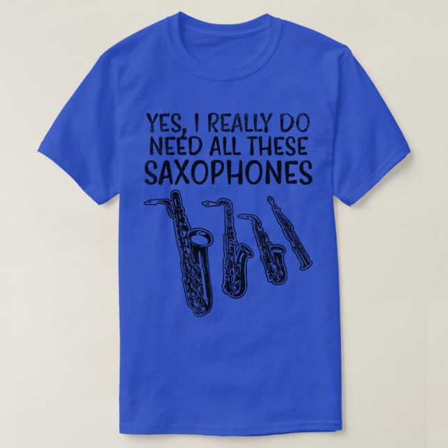 Camiseta Tipos saxofone (Frente do Design)