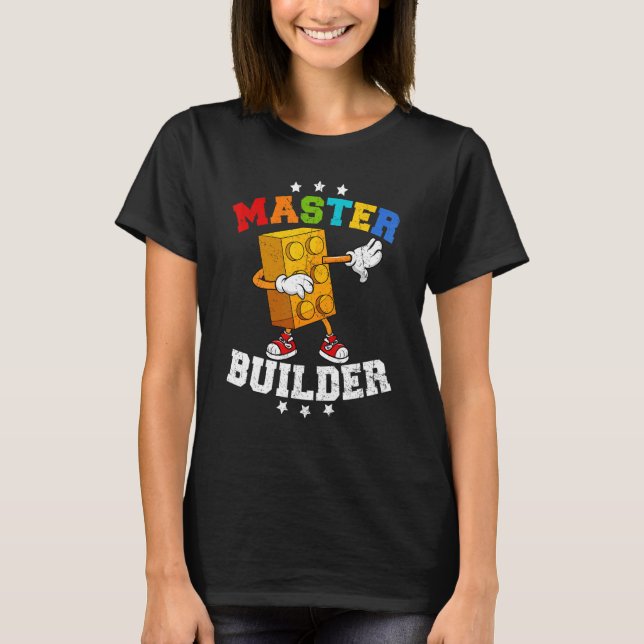 Camiseta Tiques de Bloco de Dabbing do Master Builder (Frente)
