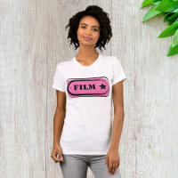 Tíquete Cor-de-rosa Mulher Camisa-T