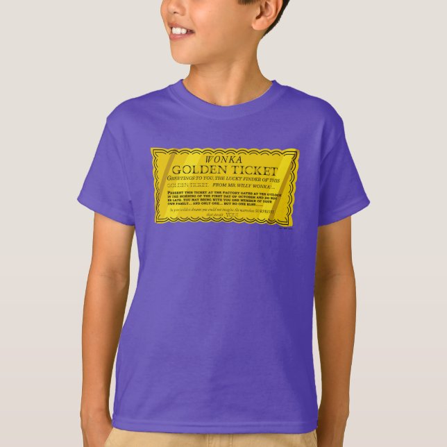 Camiseta Tíquete do Ouro Willy Wonka (Frente)