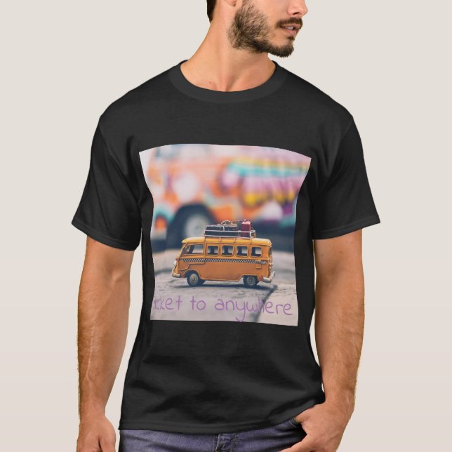 Camiseta Tíquete para qualquer lugar (Frente)