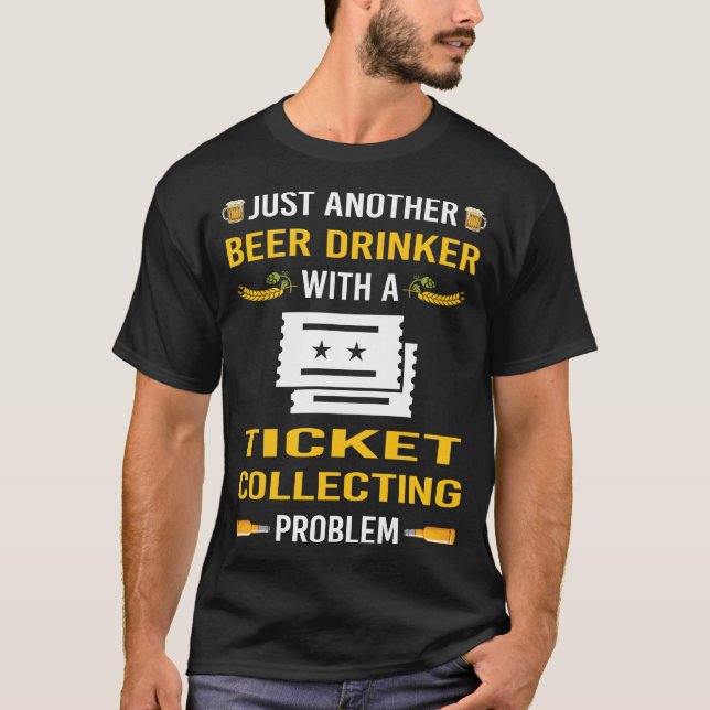 Camiseta Tíquetes de coleta de cerveja Drinker (Frente)