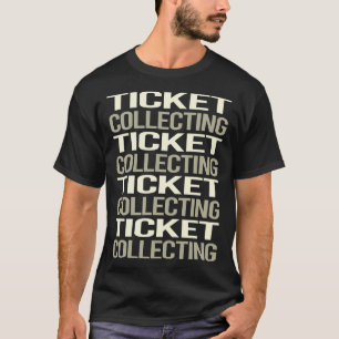 Camiseta Tíquetes de Coleta de Texto Branco