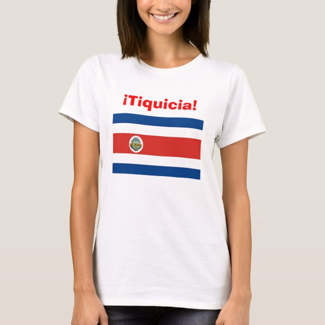 Camiseta tiquicia, costa_rica_flag, tico, tica, Costa-Rica (Frente)
