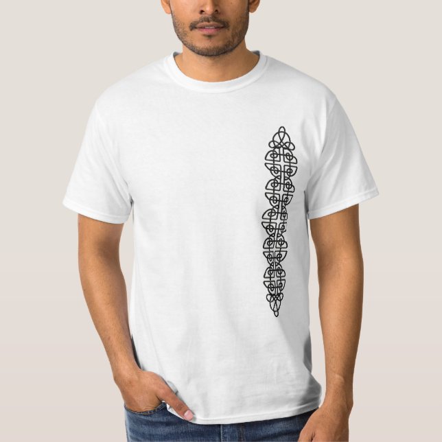 Camiseta Tira celta do nó do metal vertical (Frente)