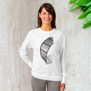 Camiseta Tira Curva de Filme em Branco