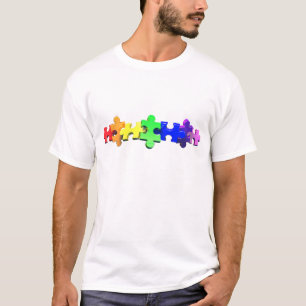 Camiseta Tira do quebra-cabeça do autismo