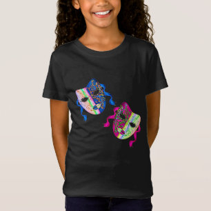 Camiseta Tiragem colorida tradicional das máscaras do