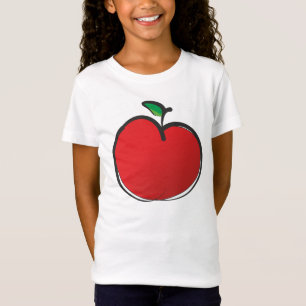 Camiseta Tiragem vermelha grande de Apple