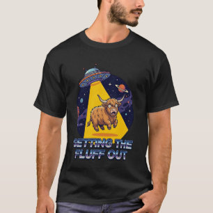Camiseta Tirando o Pelo Alien Cow UFO Humor Terrestre
