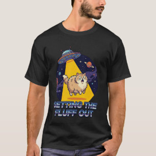 Camiseta Tirando o Pelo Fofinho Alien Gato Fofinho OVNI Hum