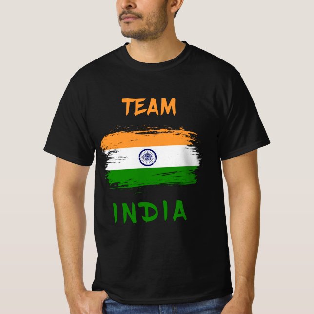 Camiseta Tiranga, equipe índia (Frente)